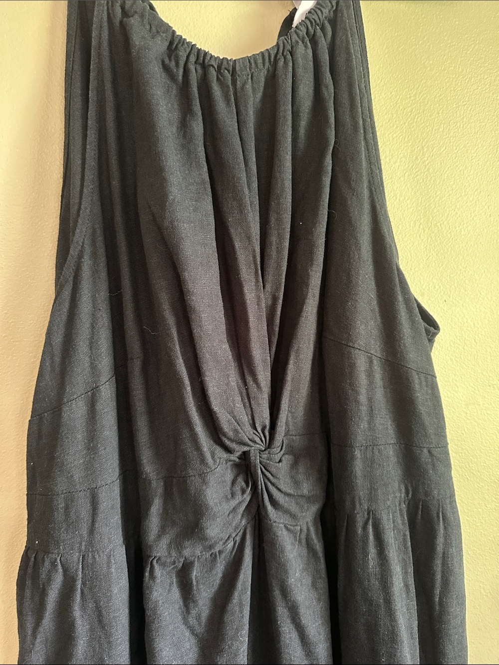 Ava & Viv Black Sleeveless Maxi Dress with Front Twist - Picture 6 of 7